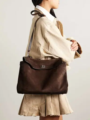 Balenciaga Rodeo Medium Suede Shoulder Bag | Thumbnail 6