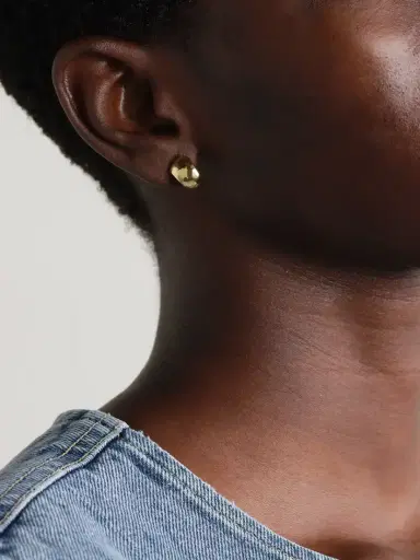 Jennifer Meyer Mini Hammered 18-karat Gold Hoop Earrings | Thumbnail 2