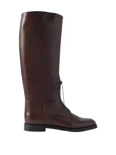 Church's Leather Lace-up Knee Boots | Thumbnail 1 Church's Leather Lace-up Knee Boots | Thumbnail 1
