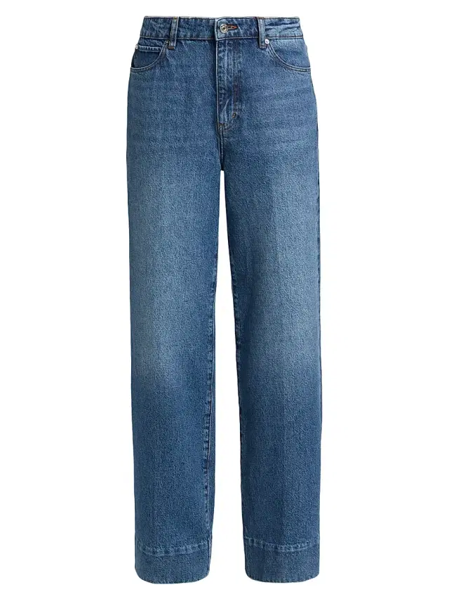 FRAME Women's The Streamline Wide-Leg Jeans - Swan