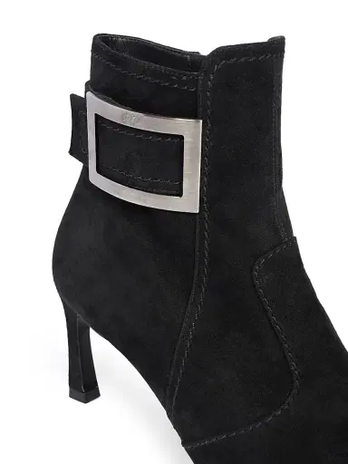 Roger Vivier Women's Trompette 70MM Suede Booties - Tabacco Chiaro | Thumbnail 12 Roger Vivier Women's Trompette 70MM Suede Booties - Tabacco Chiaro | Thumbnail 12