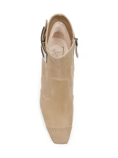 Roger Vivier Women's Trompette 70MM Suede Booties - Tabacco Chiaro | Thumbnail 4 Roger Vivier Women's Trompette 70MM Suede Booties - Tabacco Chiaro | Thumbnail 4