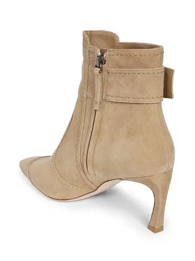 Roger Vivier Women's Trompette 70MM Suede Booties - Tabacco Chiaro | Thumbnail 7 Roger Vivier Women's Trompette 70MM Suede Booties - Tabacco Chiaro | Thumbnail 7