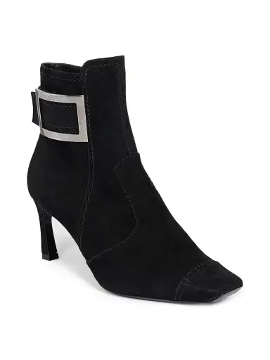 Roger Vivier Women's Trompette 70MM Suede Booties - Tabacco Chiaro | Thumbnail 9 Roger Vivier Women's Trompette 70MM Suede Booties - Tabacco Chiaro | Thumbnail 9