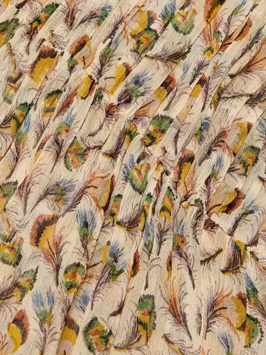 Ulla Johnson Women's Robbie Feather-Print Silk Tie-Front Blouse - Swan | Thumbnail 7