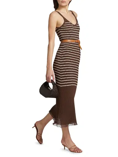 rag & bone Women's Chiara Stripe Tank Dress - Warm Brown | Thumbnail 2 rag & bone Women's Chiara Stripe Tank Dress - Warm Brown | Thumbnail 2