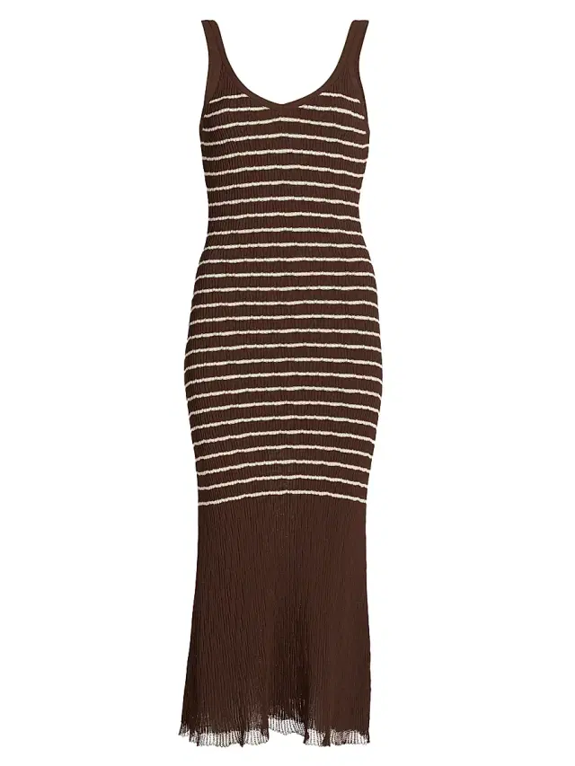 rag & bone Women's Chiara Stripe Tank Dress - Warm Brown
