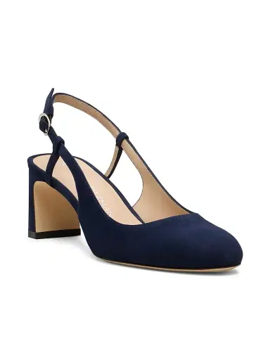 Stuart Weitzman Women's Babette 60MM Suede Slingback Pumps - Nice Blue | Thumbnail 2 Stuart Weitzman Women's Babette 60MM Suede Slingback Pumps - Nice Blue | Thumbnail 2