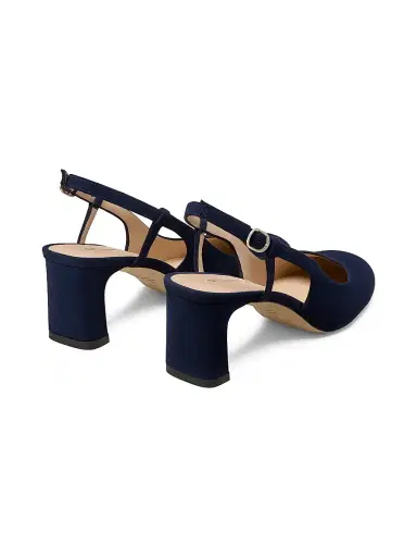 Stuart Weitzman Women's Babette 60MM Suede Slingback Pumps - Nice Blue | Thumbnail 3 Stuart Weitzman Women's Babette 60MM Suede Slingback Pumps - Nice Blue | Thumbnail 3