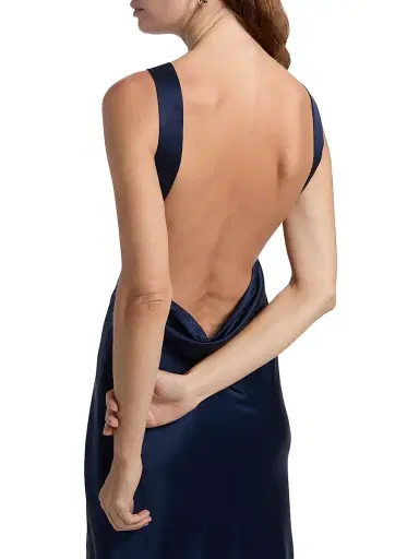 Reformation Women's Corey Satin Midi-Dress - Danube - Size XL | Thumbnail 6 Reformation Women's Corey Satin Midi-Dress - Danube - Size XL | Thumbnail 6