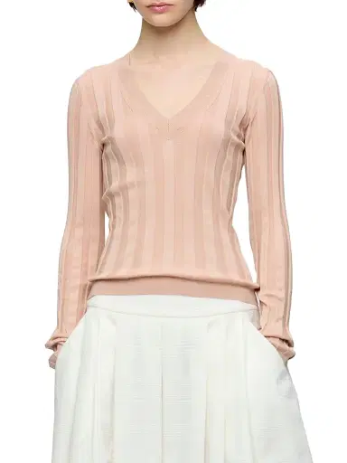 CALLAS MILANO Women's Rione Sweater - Pale Coral - Size XS | Thumbnail 3