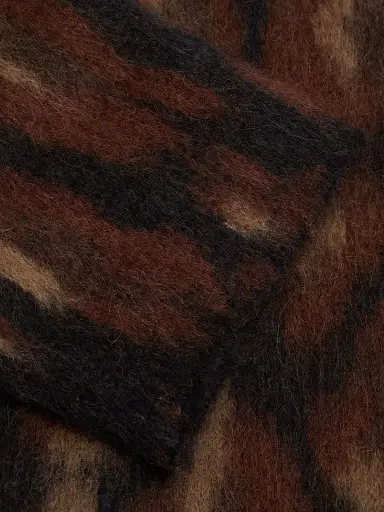Lapointe Women's Leopard Jacquard Sweater - Black Leopard - Size Medium | Thumbnail 7