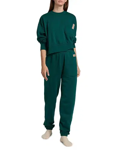 Lunya Women's Silksweats Reversible Seam Sweatshirt - Noble Green | Thumbnail 2 Lunya Women's Silksweats Reversible Seam Sweatshirt - Noble Green | Thumbnail 2