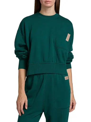 Lunya Women's Silksweats Reversible Seam Sweatshirt - Noble Green | Thumbnail 3 Lunya Women's Silksweats Reversible Seam Sweatshirt - Noble Green | Thumbnail 3