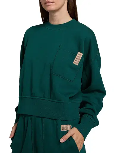 Lunya Women's Silksweats Reversible Seam Sweatshirt - Noble Green | Thumbnail 6 Lunya Women's Silksweats Reversible Seam Sweatshirt - Noble Green | Thumbnail 6