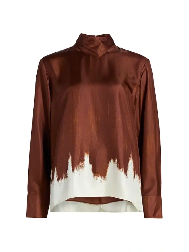 Proenza Schouler Women's Mara Printed Silk Top - Sienna Multi