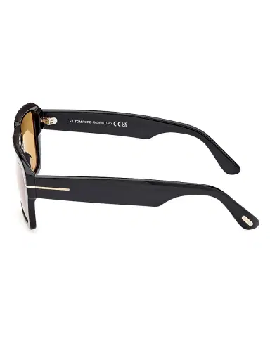 TOM FORD Women's Redford 56MM Aviator Sunglasses - Shiny Black Amber | Thumbnail 3 TOM FORD Women's Redford 56MM Aviator Sunglasses - Shiny Black Amber | Thumbnail 3