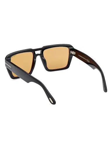 TOM FORD Women's Redford 56MM Aviator Sunglasses - Shiny Black Amber | Thumbnail 4 TOM FORD Women's Redford 56MM Aviator Sunglasses - Shiny Black Amber | Thumbnail 4