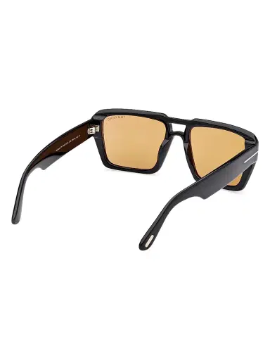 TOM FORD Women's Redford 56MM Aviator Sunglasses - Shiny Black Amber | Thumbnail 6 TOM FORD Women's Redford 56MM Aviator Sunglasses - Shiny Black Amber | Thumbnail 6