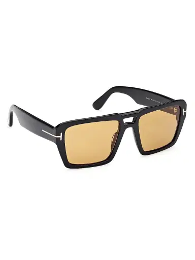 TOM FORD Women's Redford 56MM Aviator Sunglasses - Shiny Black Amber | Thumbnail 8 TOM FORD Women's Redford 56MM Aviator Sunglasses - Shiny Black Amber | Thumbnail 8