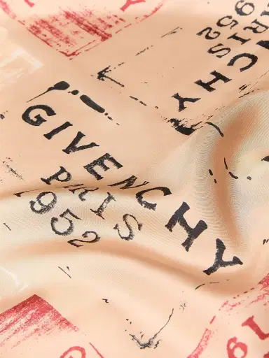 Givenchy Women's Stamp Shawl in Silk - Beige | Thumbnail 2