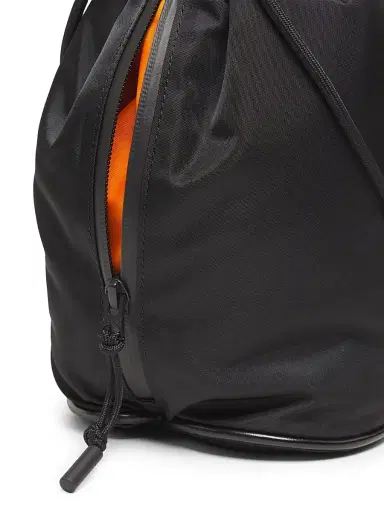 sacai Men's Nylon Twill Drawstring Bag - Black | Thumbnail 5 sacai Men's Nylon Twill Drawstring Bag - Black | Thumbnail 5
