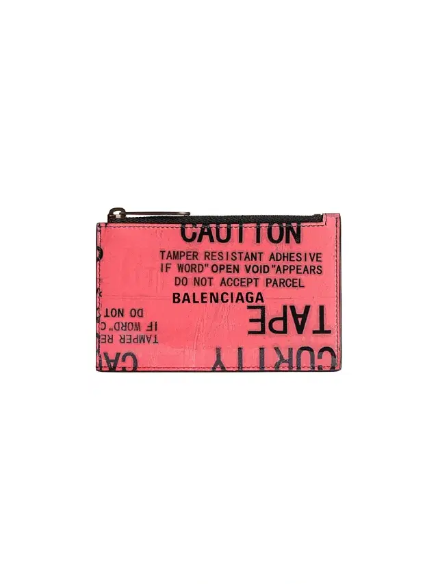 Men's Tape Type Long Coin and Card Holder - Red Black