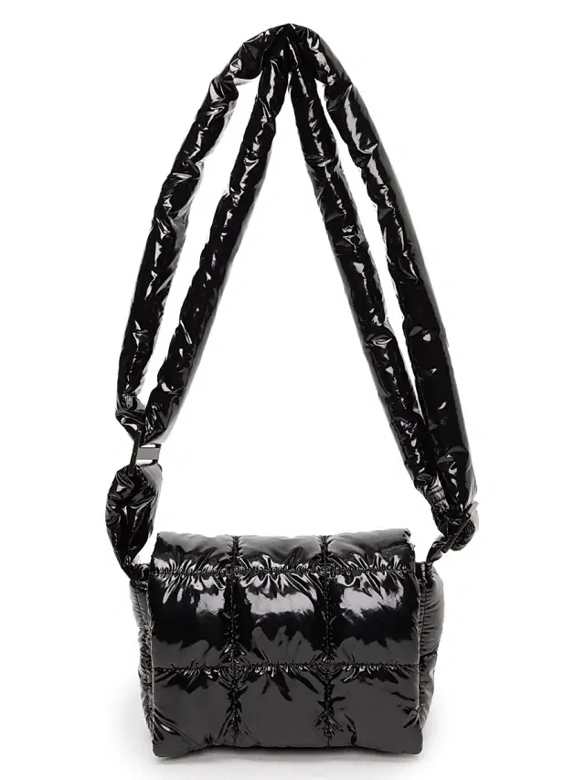 Vee Collective Women's Porter Line Mini Quilted Messenger Bag - Black Vinyl