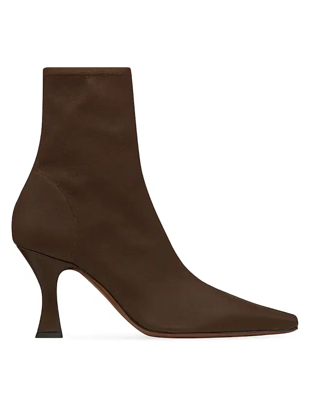 Neous Women's Ran 80MM Stretch-Leather Ankle Boots - Dark Chocolate
