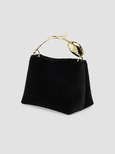 Erdem Women's Bloom Mini Velvet Top Handle Bag - Black | Thumbnail 2