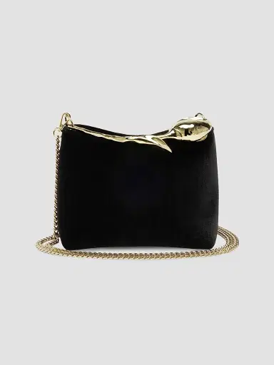 Erdem Women's Bloom Mini Velvet Top Handle Bag - Black | Thumbnail 4