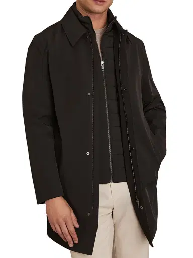 Reiss Men's Logan Hybrid Overcoat | Thumbnail 3