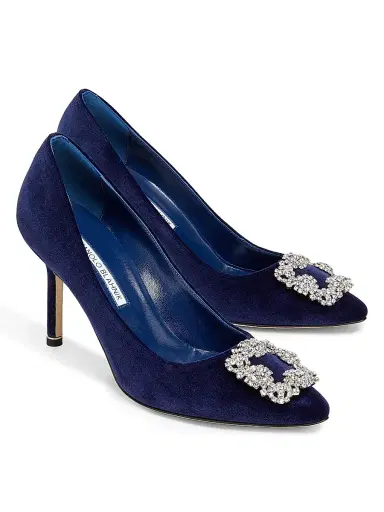 Manolo Blahnik Women's Hangisi Crystal-Embellished Buckle Pumps | Thumbnail 2 Manolo Blahnik Women's Hangisi Crystal-Embellished Buckle Pumps | Thumbnail 2