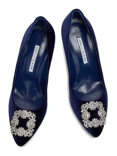 Manolo Blahnik Women's Hangisi Crystal-Embellished Buckle Pumps | Thumbnail 4 Manolo Blahnik Women's Hangisi Crystal-Embellished Buckle Pumps | Thumbnail 4