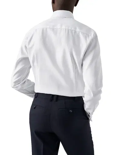 Eton Men's Cotton-Twill Contemporary-Fit Dress Shirt - White - Size 18.5 | Thumbnail 4 Eton Men's Cotton-Twill Contemporary-Fit Dress Shirt - White - Size 18.5 | Thumbnail 4