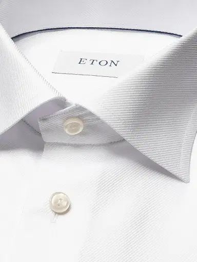 Eton Men's Cotton-Twill Contemporary-Fit Dress Shirt - White - Size 18.5 | Thumbnail 5 Eton Men's Cotton-Twill Contemporary-Fit Dress Shirt - White - Size 18.5 | Thumbnail 5