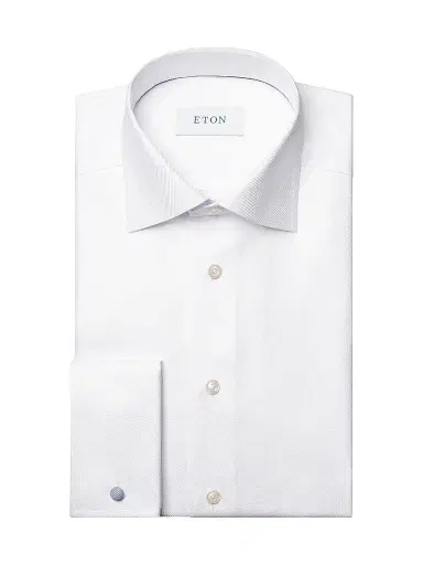 Eton Men's Cotton-Twill Contemporary-Fit Dress Shirt - White - Size 18.5 | Thumbnail 1 Eton Men's Cotton-Twill Contemporary-Fit Dress Shirt - White - Size 18.5 | Thumbnail 1