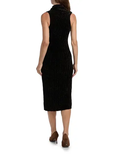 Giorgio Armani Women's Chenille Textured Midi-Dress - Brown Mel - Size 6 | Thumbnail 5 Giorgio Armani Women's Chenille Textured Midi-Dress - Brown Mel - Size 6 | Thumbnail 5