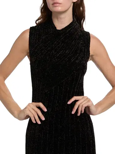 Giorgio Armani Women's Chenille Textured Midi-Dress - Brown Mel - Size 6 | Thumbnail 6 Giorgio Armani Women's Chenille Textured Midi-Dress - Brown Mel - Size 6 | Thumbnail 6