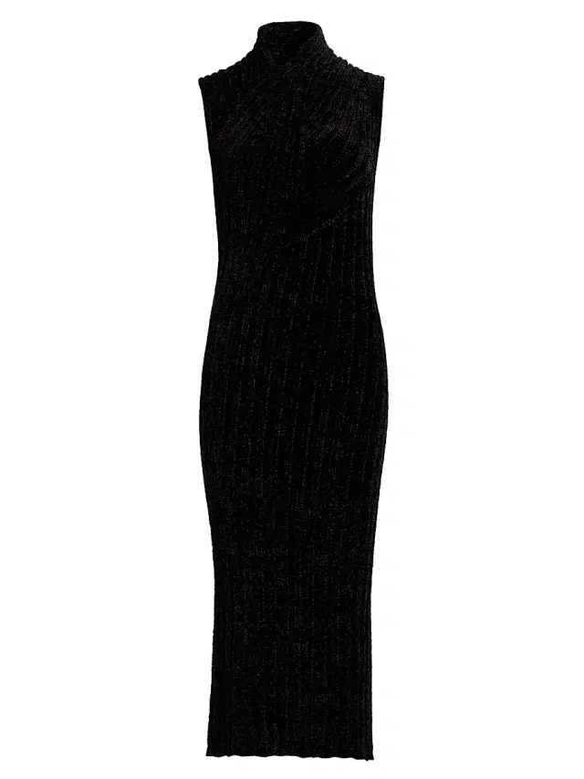 Giorgio Armani Women's Chenille Textured Midi-Dress - Brown Mel