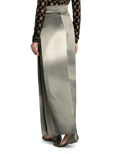 Giorgio Armani Women's Silk Maxi Skirt - Vetiver | Thumbnail 5 Giorgio Armani Women's Silk Maxi Skirt - Vetiver | Thumbnail 5