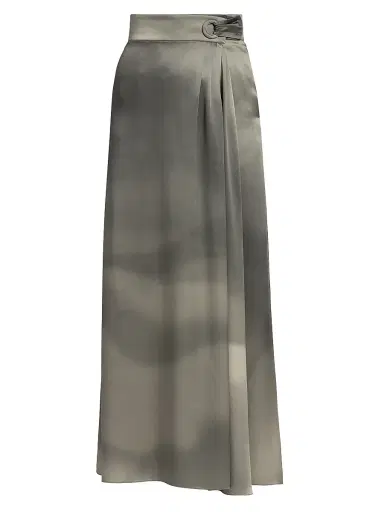 Giorgio Armani Women's Silk Maxi Skirt - Vetiver | Thumbnail 1 Giorgio Armani Women's Silk Maxi Skirt - Vetiver | Thumbnail 1