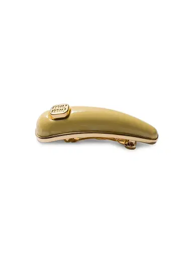 Miu Miu Women's Patent Leather Hair Clip | Thumbnail 2