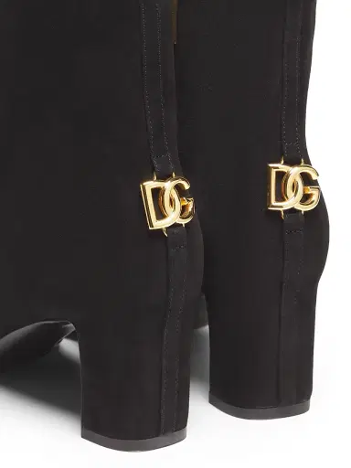 Dolce & Gabbana Women's Suede Logo Ankle Boots - Nero - Size 12 | Thumbnail 3 Dolce & Gabbana Women's Suede Logo Ankle Boots - Nero - Size 12 | Thumbnail 3