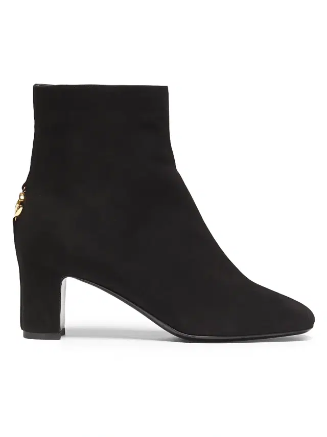 Dolce & Gabbana Women's Suede Logo Ankle Boots - Nero