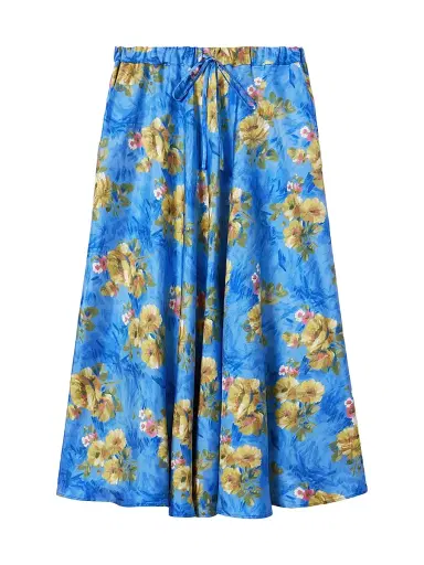 La DoubleJ Women's Drawstring Skirt - Riptide Light Blue - Size Small | Thumbnail 1