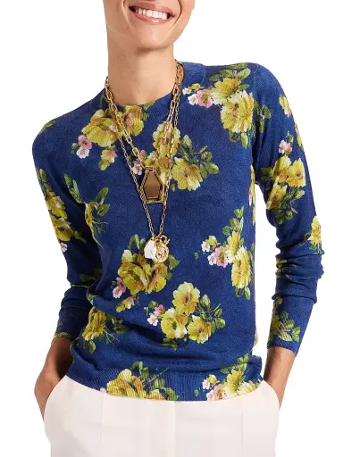 La DoubleJ Women's Silky Crew Neck - Riptide Midnight Blue - Size Large | Thumbnail 3 La DoubleJ Women's Silky Crew Neck - Riptide Midnight Blue - Size Large | Thumbnail 3