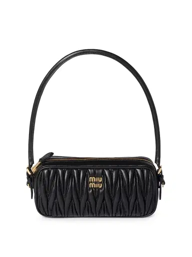Miu Miu Women's Matelassé Nappa Leather Pouch | Thumbnail 1 Miu Miu Women's Matelassé Nappa Leather Pouch | Thumbnail 1