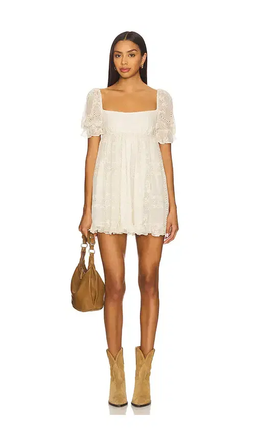 x REVOLVE Beth Embroidered Mini Dress