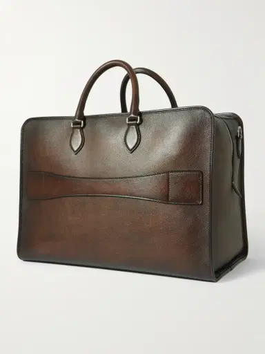 Berluti Overnight Scritto Venezia Softy Leather Weekend Bag - Men | Thumbnail 3 Berluti Overnight Scritto Venezia Softy Leather Weekend Bag - Men | Thumbnail 3